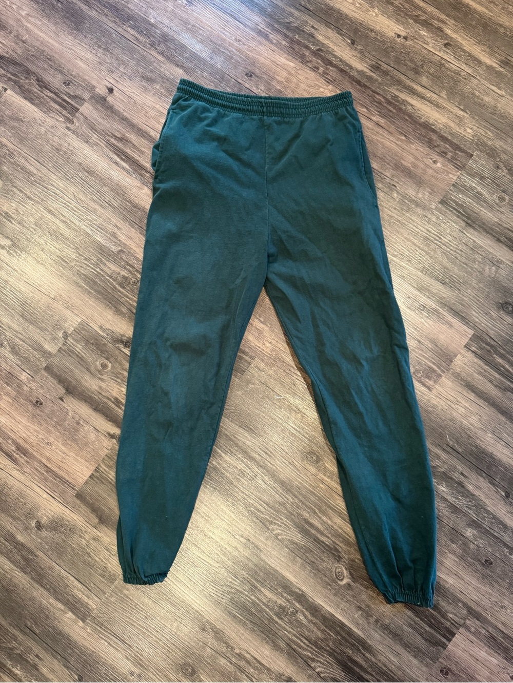 Pluma Vintage Green Sweatpants w/Pockets Size Medium USA Casual 90s - Picture 2 of 8
